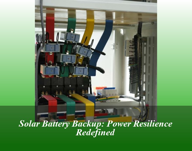 Solar Battery Backup: Power Resilience Redefined